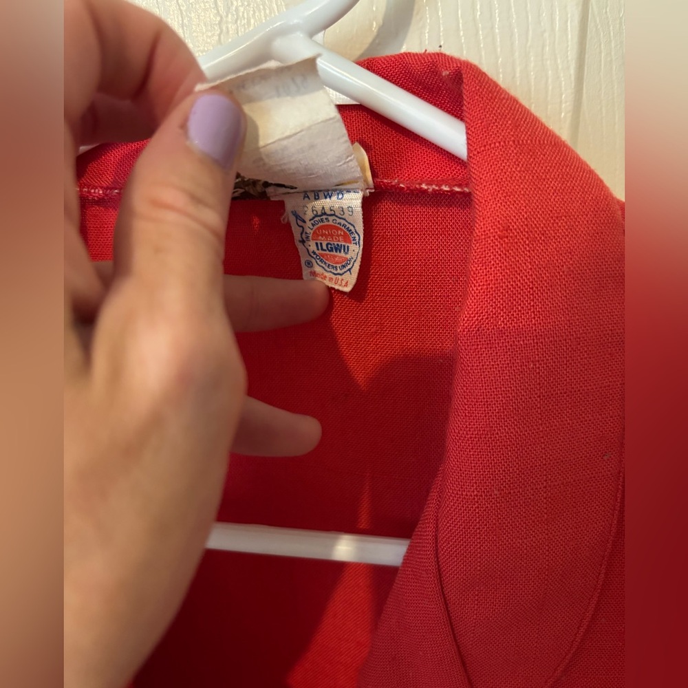 Vintage red blazer, size M - Picture 9 of 11